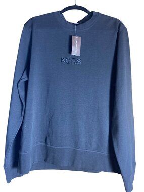Michael Kors Men's Black Embroidered KORS Crewneck Sweatshirt XL NWT